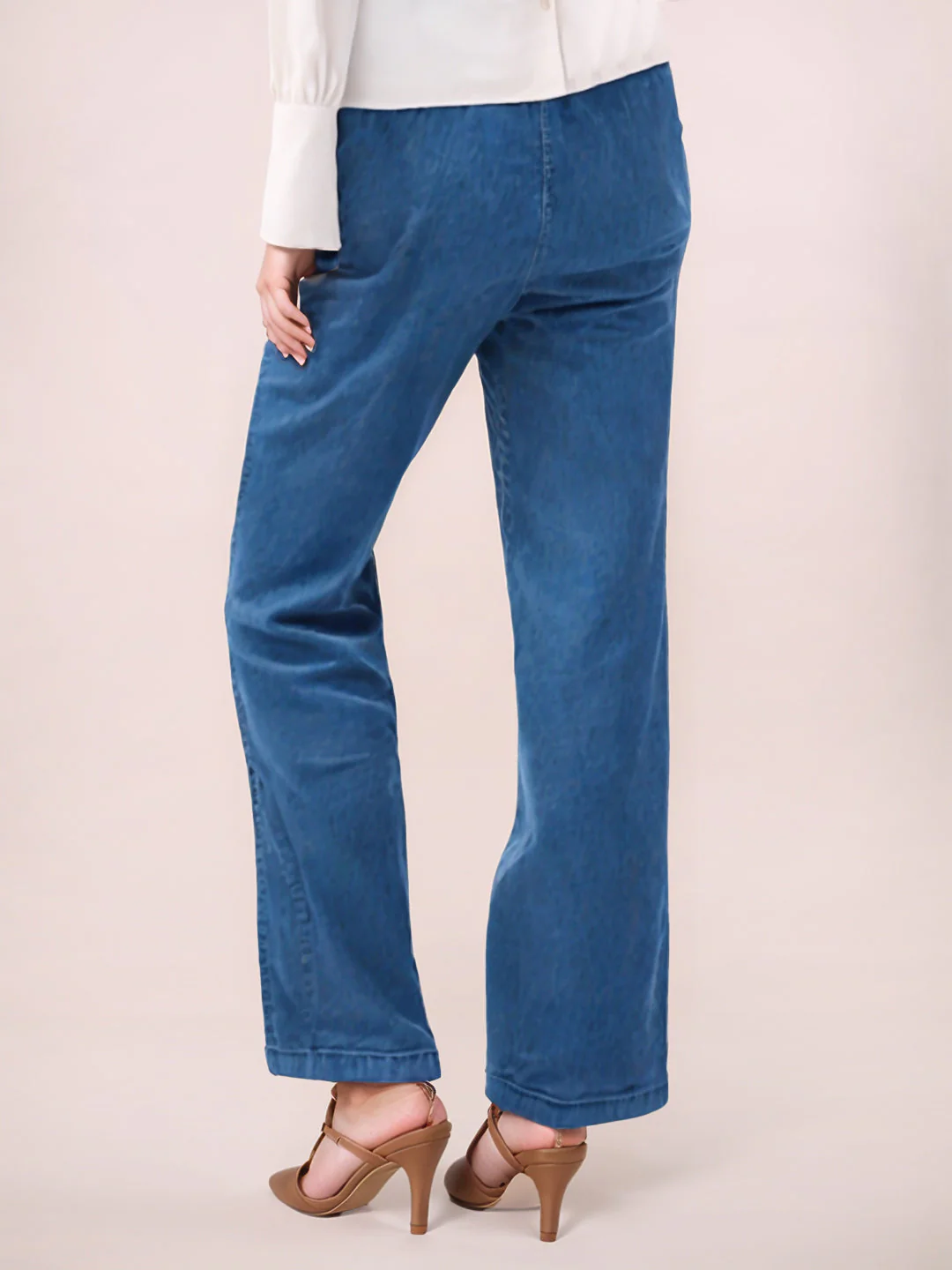 Zink London Women's Blue Plain Trouser - Image 4