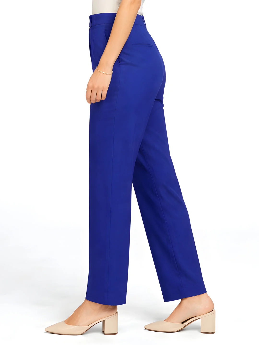 Blue Solid Trouser - Image 3