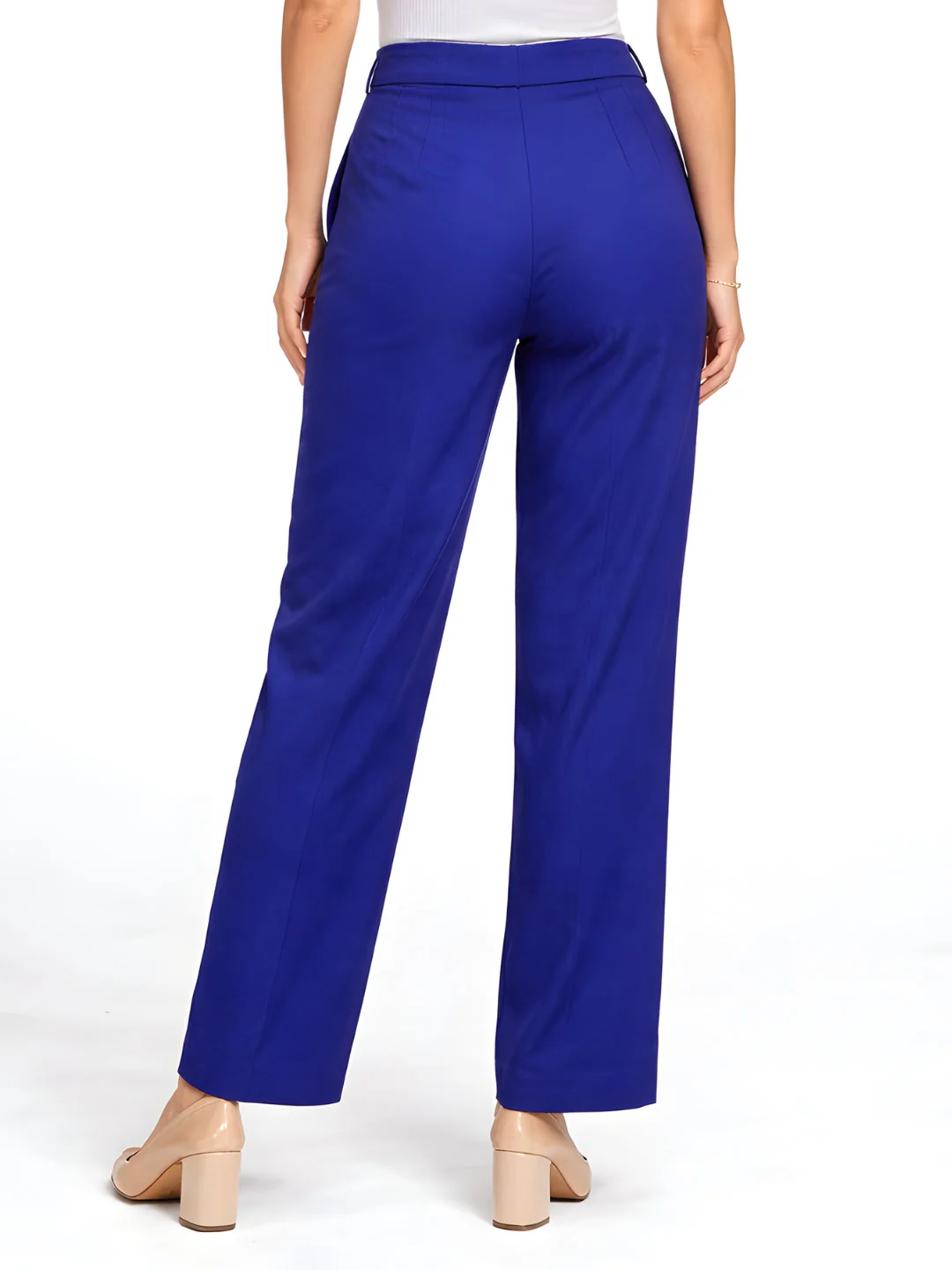 Blue Solid Trouser - Image 4