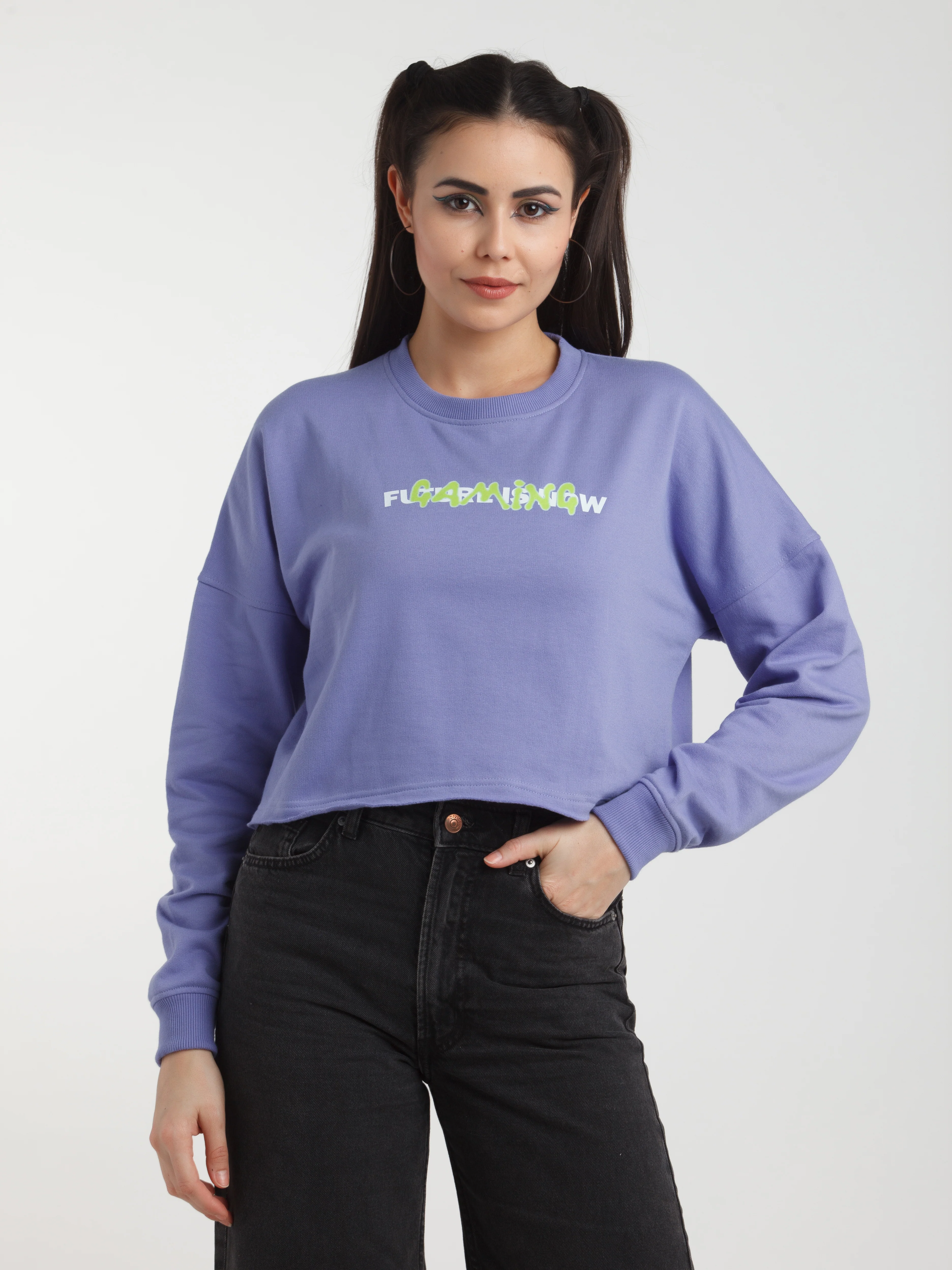 Lavender Printed Sweatshirt - Image 3