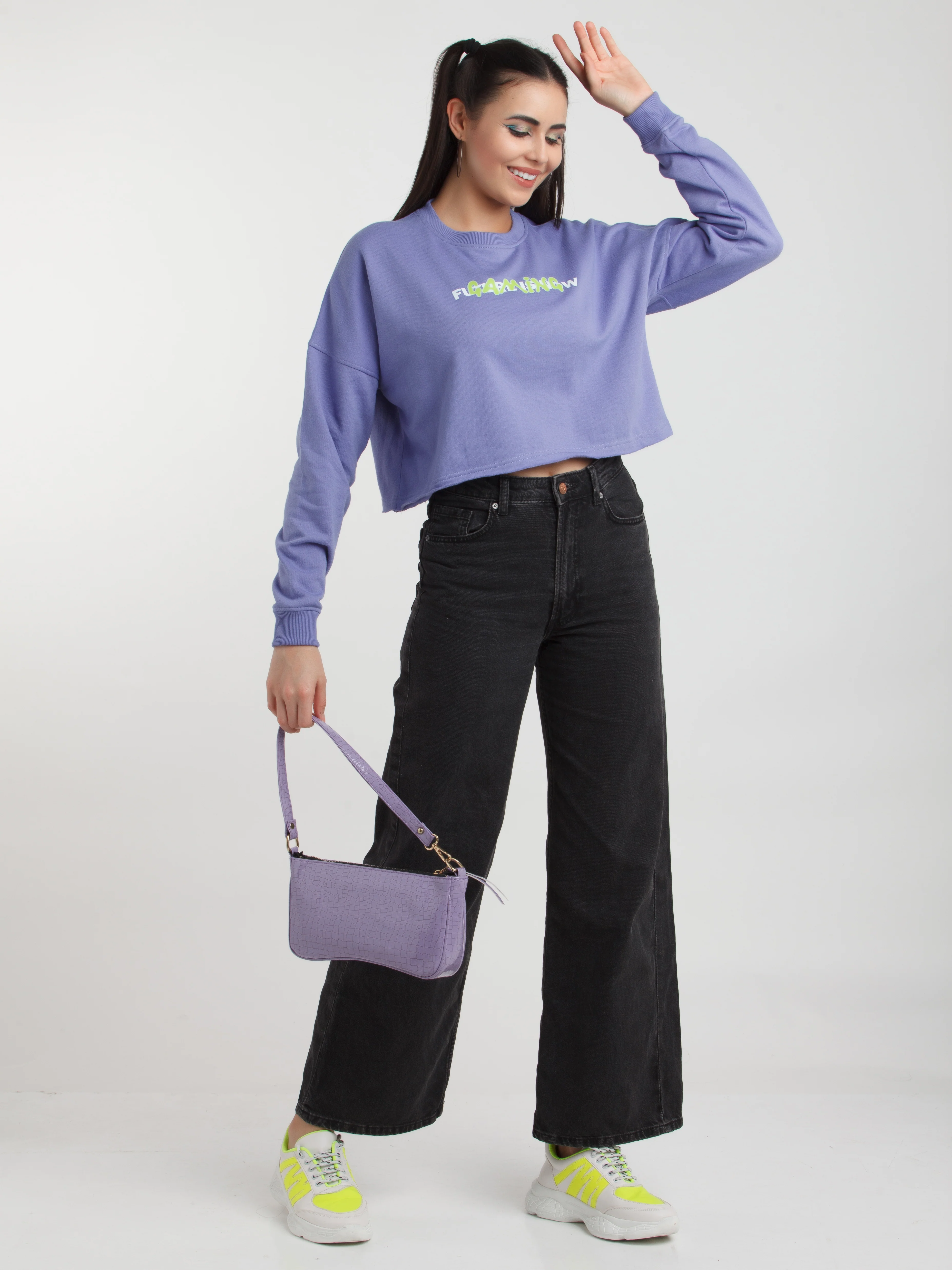 Lavender Printed Sweatshirt - Image 6