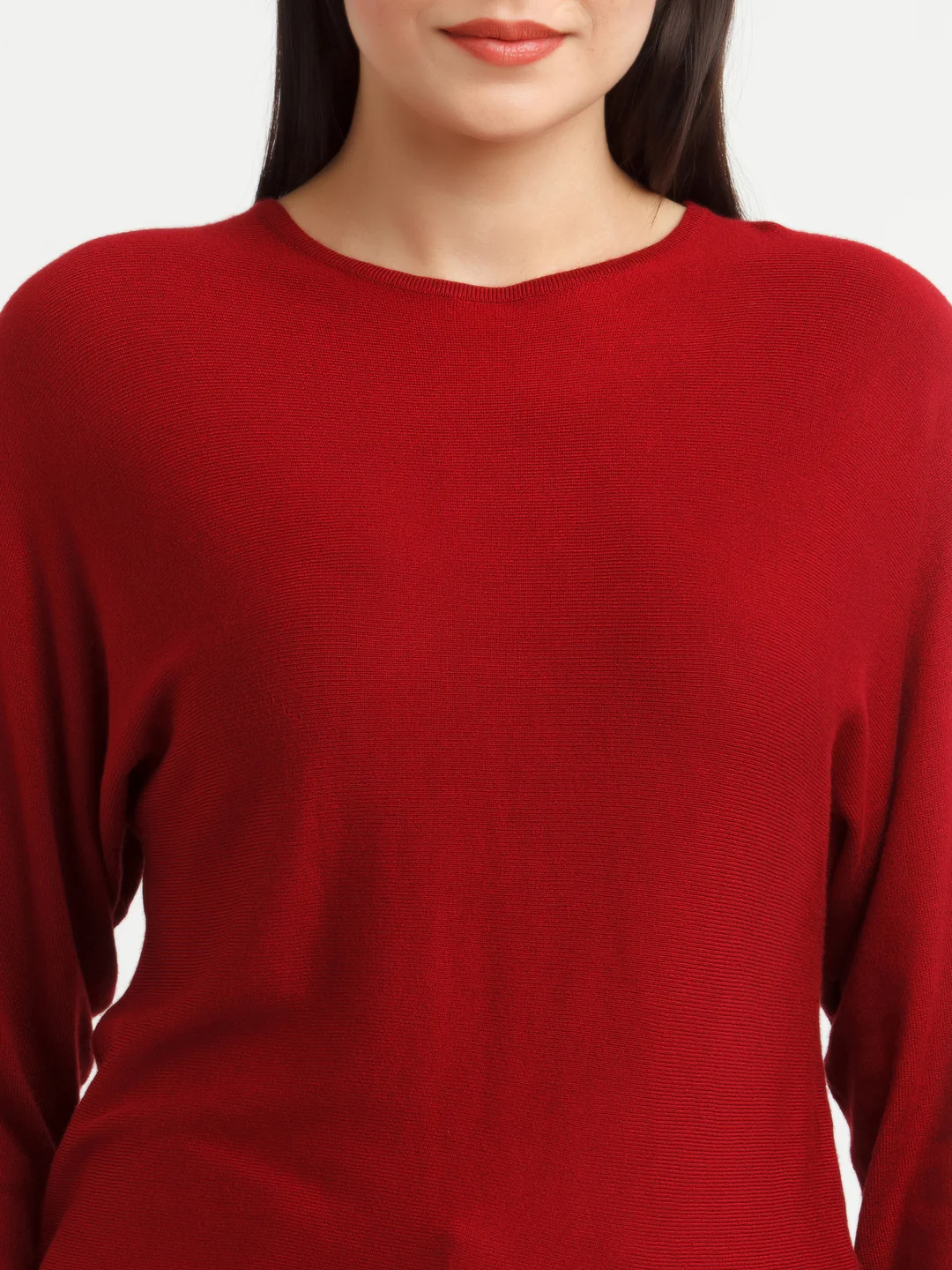 Maroon Solid Sweater - Image 6