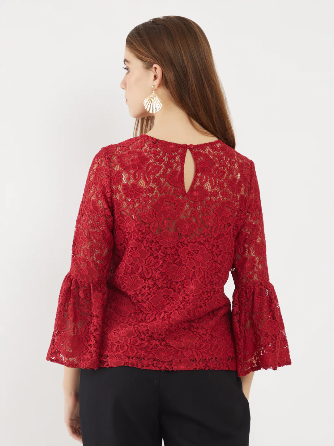 Maroon Solid Top - Image 4