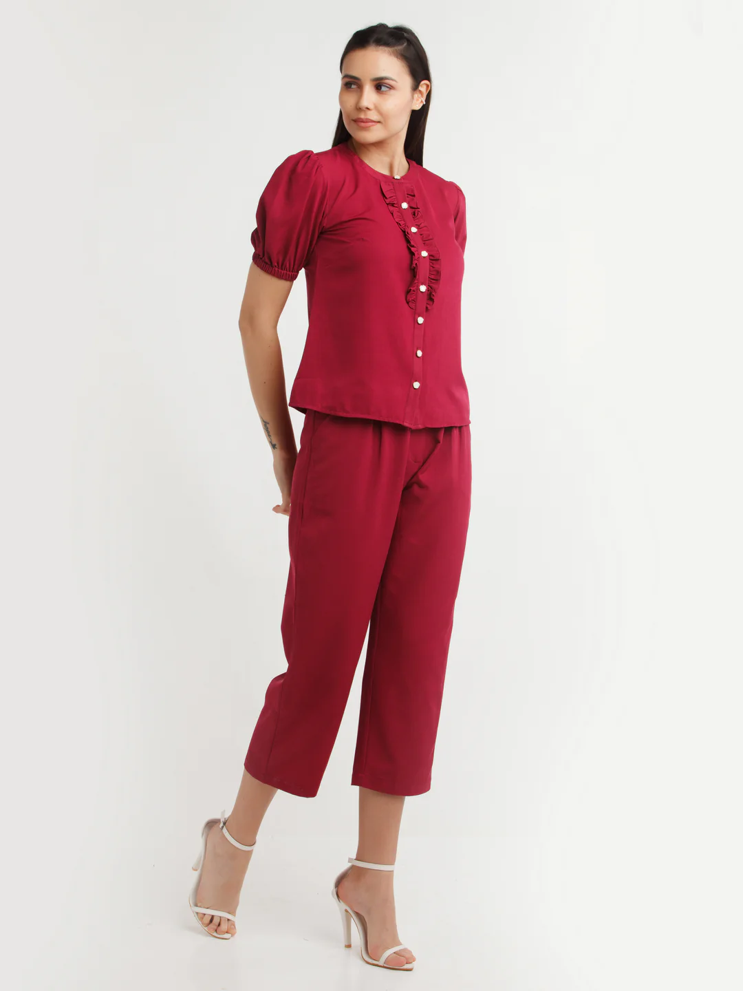 Maroon Solid Top - Image 5