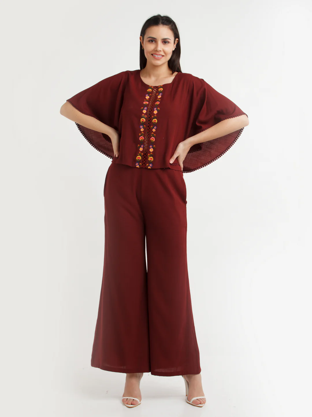 Maroon Solid Top - Image 3