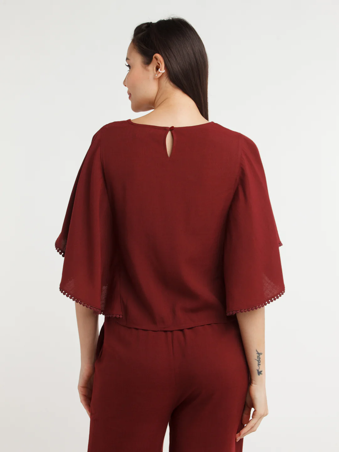 Maroon Solid Top - Image 5