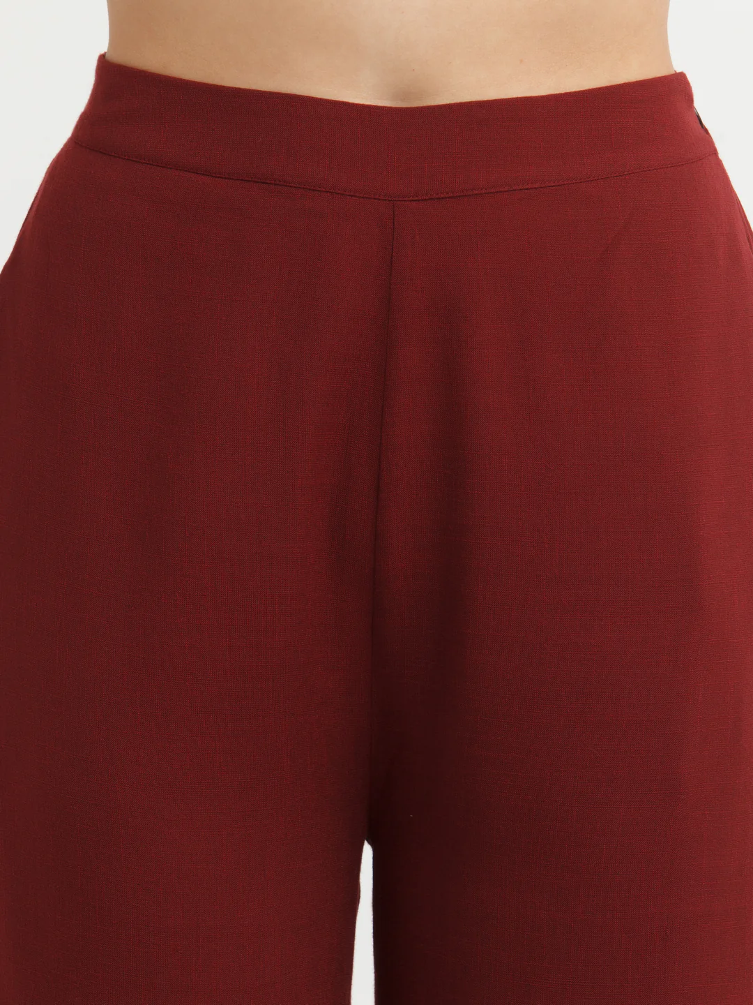 Maroon Solid Trouser - Image 6