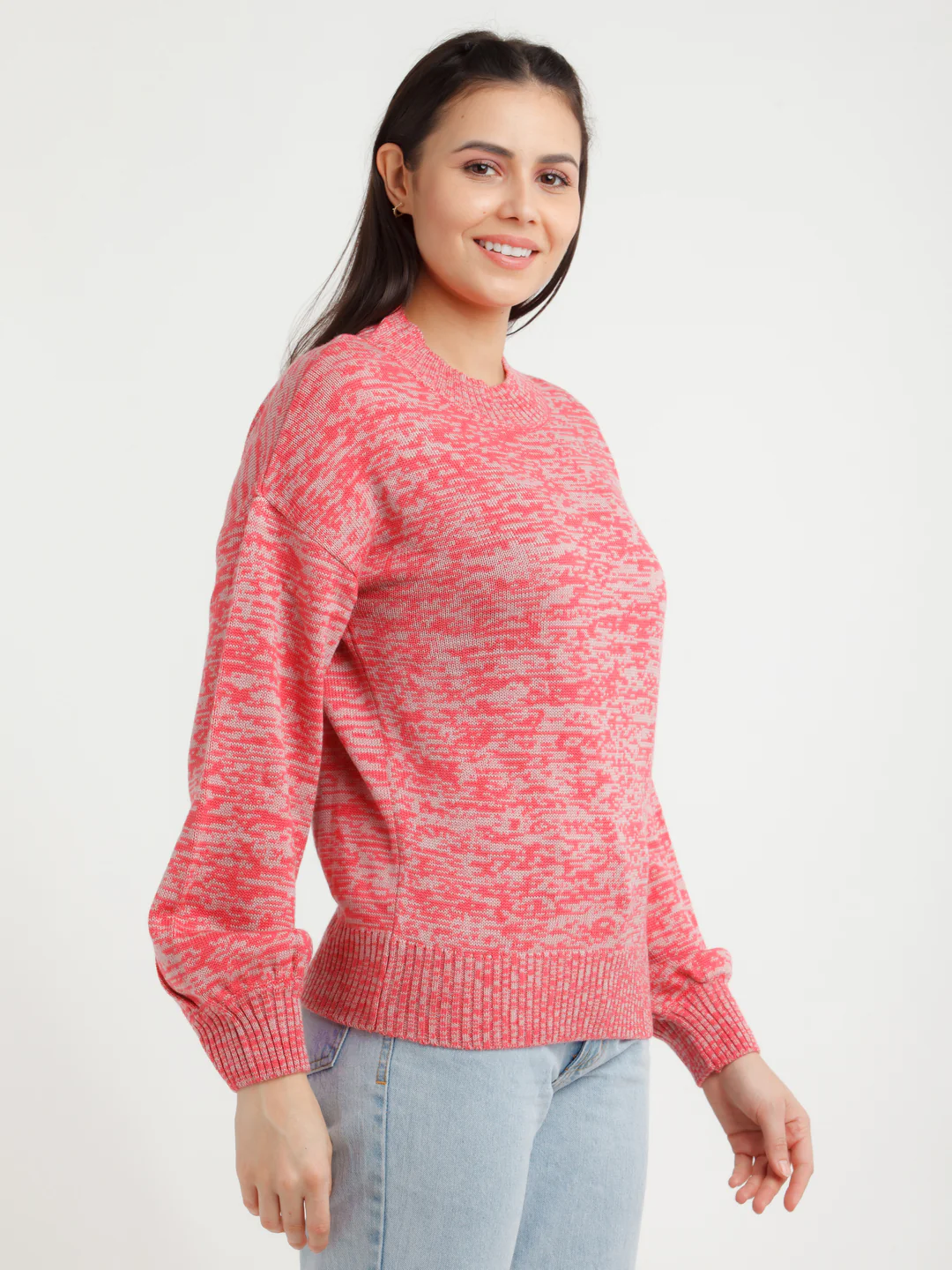 Multi Color Solid Sweater - Image 3