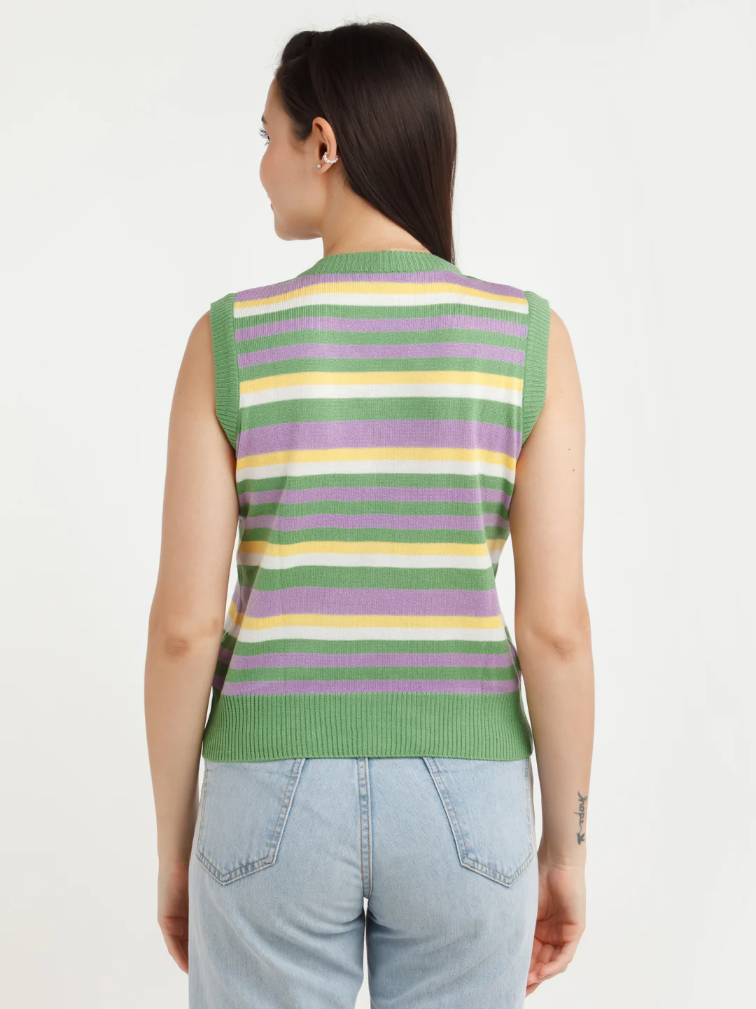 Multi Color Striped Sweater - Image 4