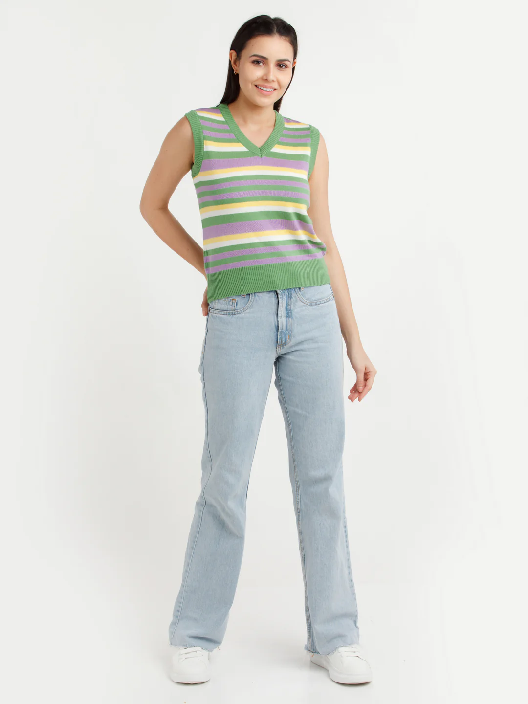 Multi Color Striped Sweater - Image 5