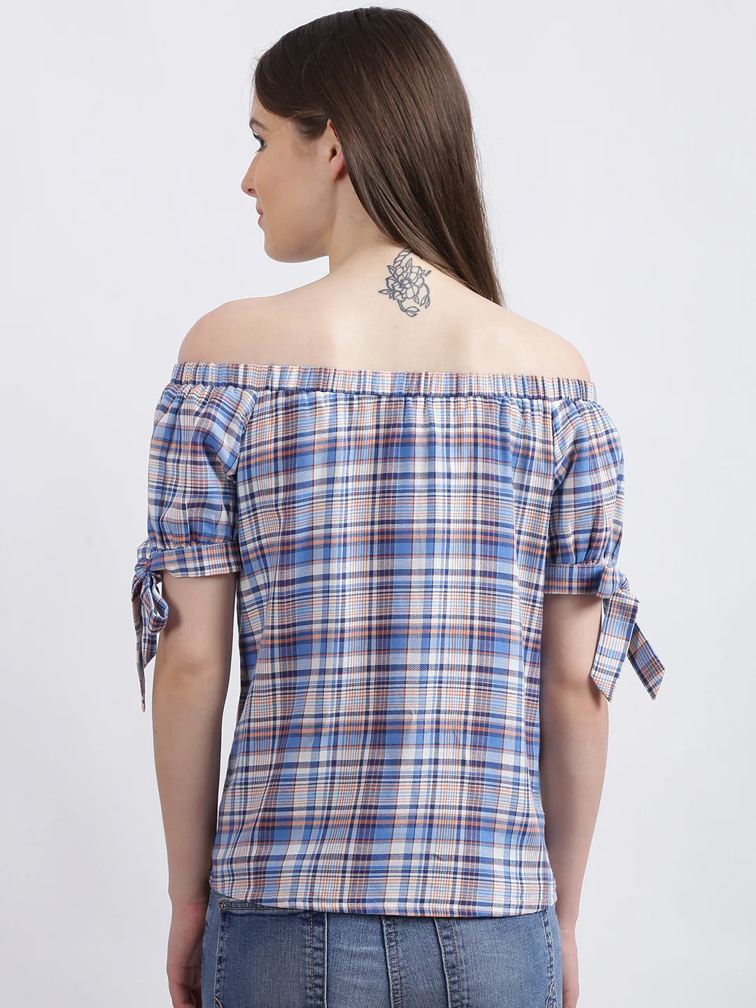 Multi-Colored Checked Regular Top - Image 5