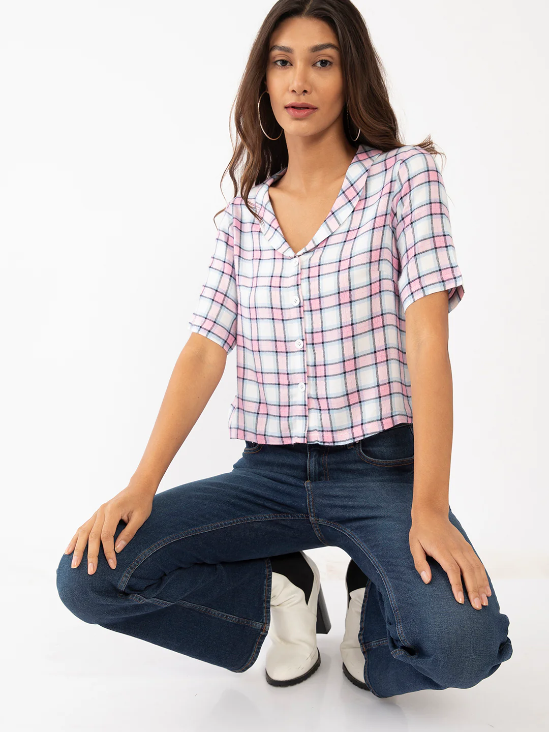 Multi Colored Checked Top