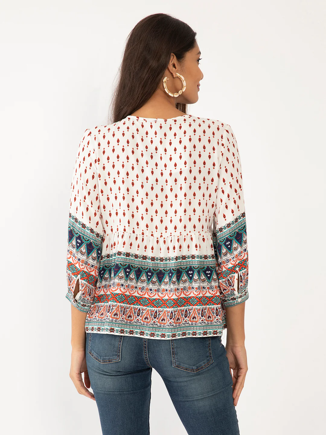Multi Colored Ethnic Motif Top - Image 4