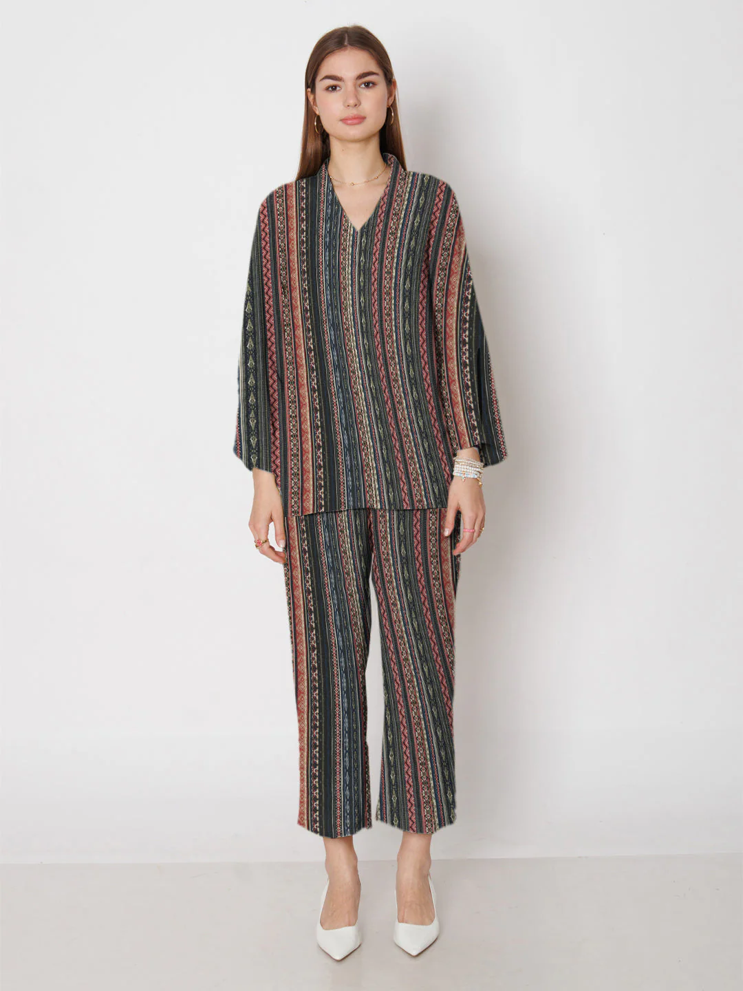 Multi-Colored Printed Co-Ord Set - Image 2