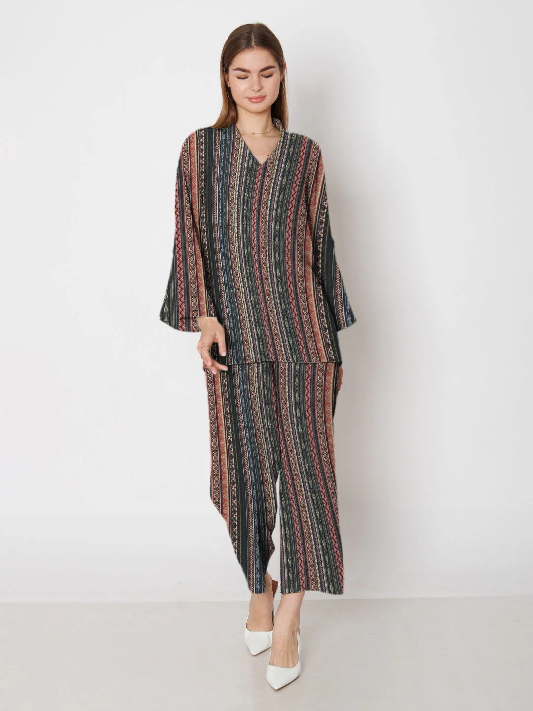 Multi-Colored Printed Co-Ord Set - Image 5