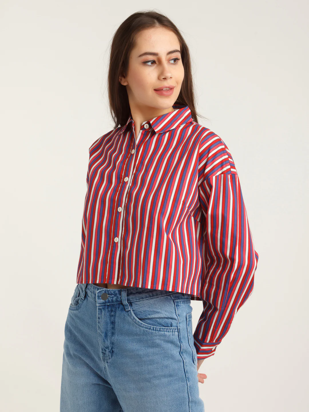 Multi-Colored Printed Crop Top - Image 2