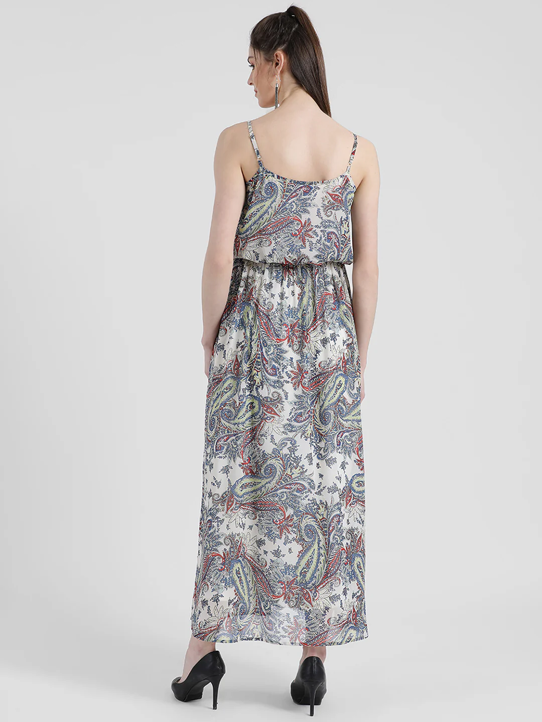 Multi Colored Bohemian Strappy Maxi Dress - Image 4
