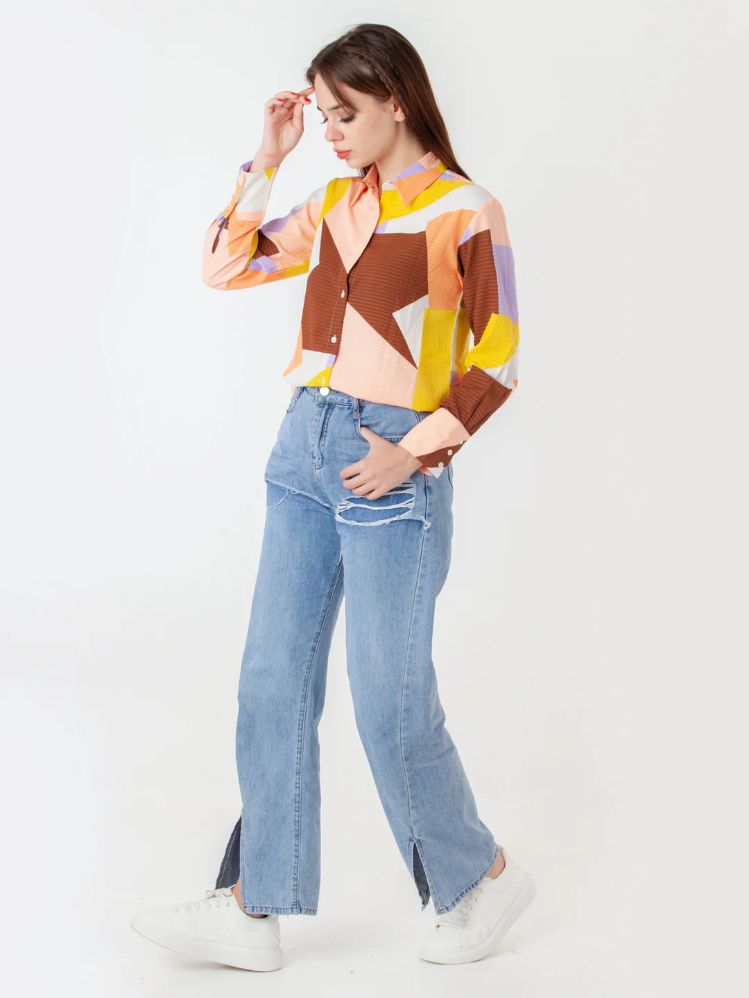 Multi-Colored Printed Regular Shirt - Image 3