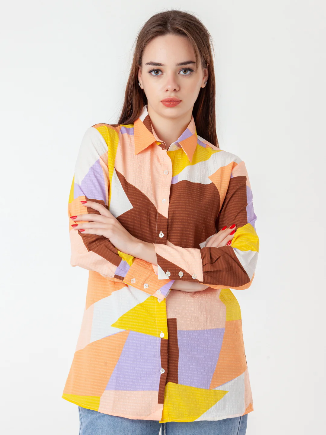 Multi-Colored Printed Regular Shirt - Image 4