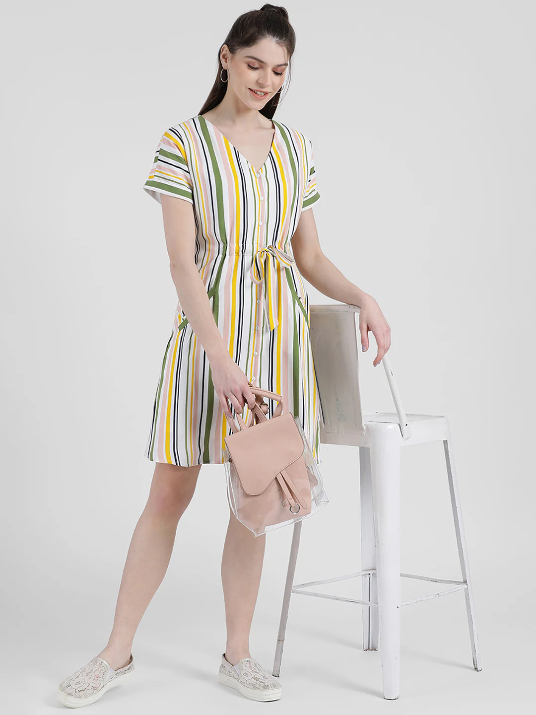 Striped Sheath Dress - Image 6