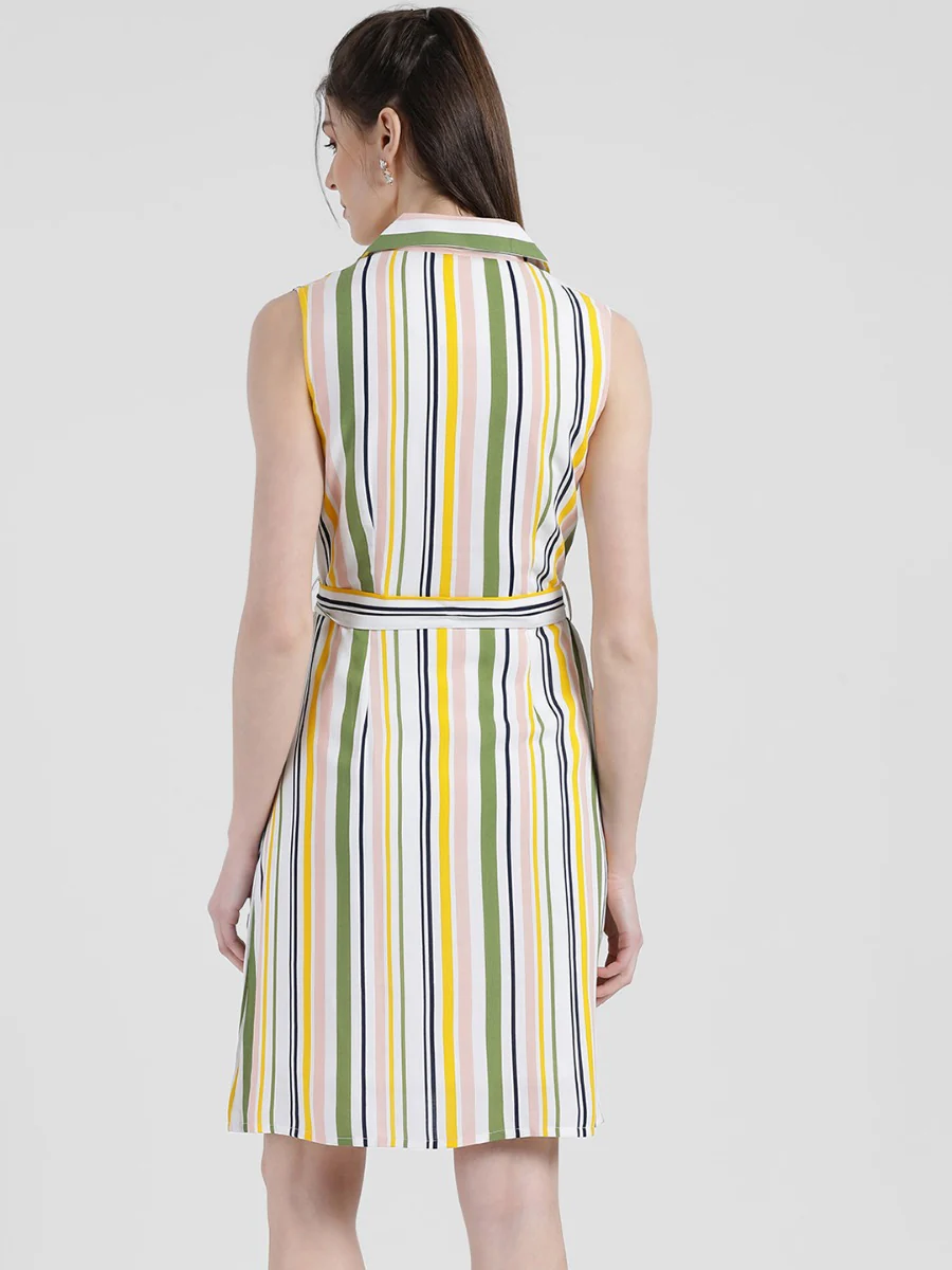 Striped Sheath Dress - Image 5