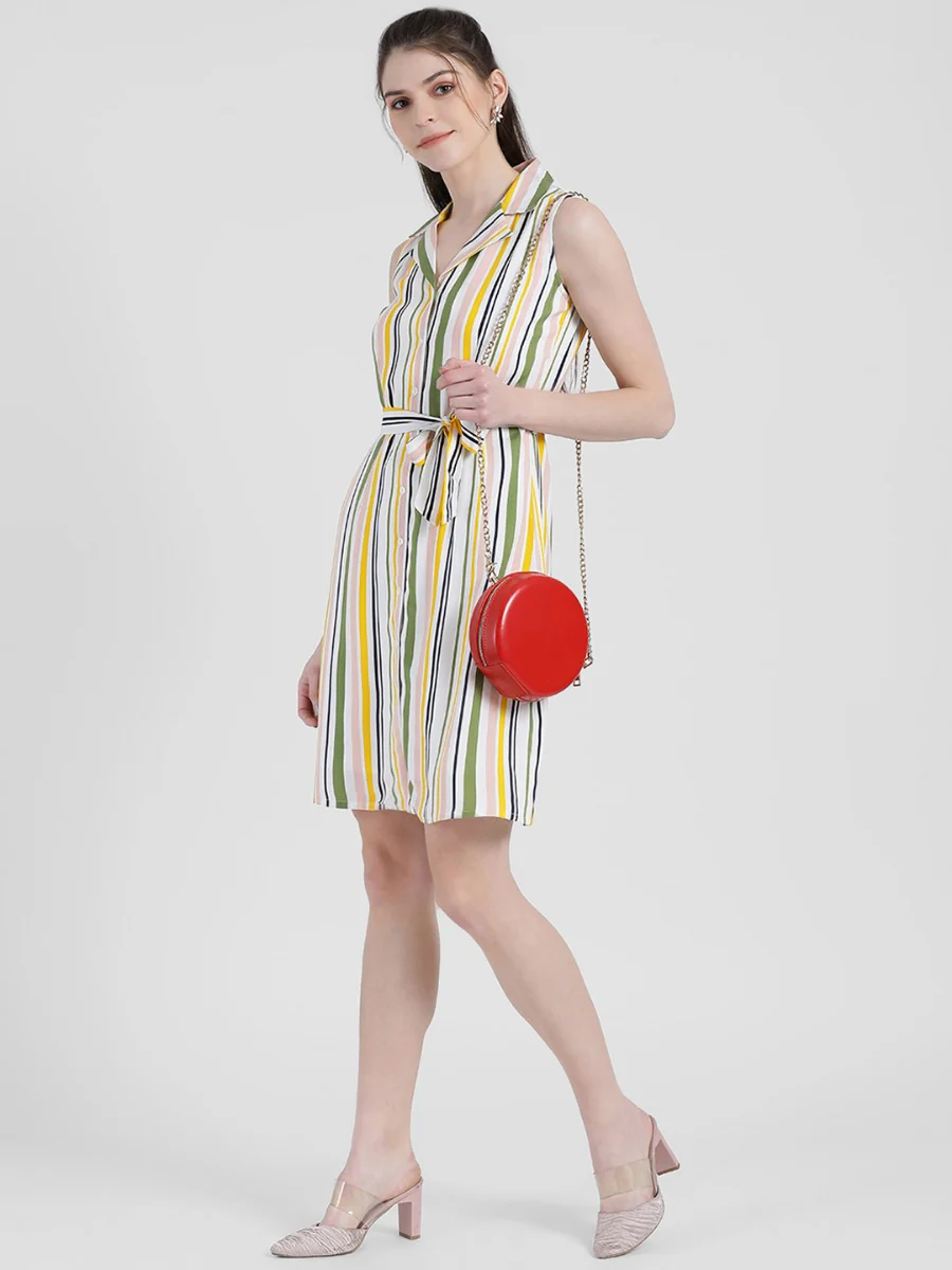 Striped Sheath Dress - Image 6