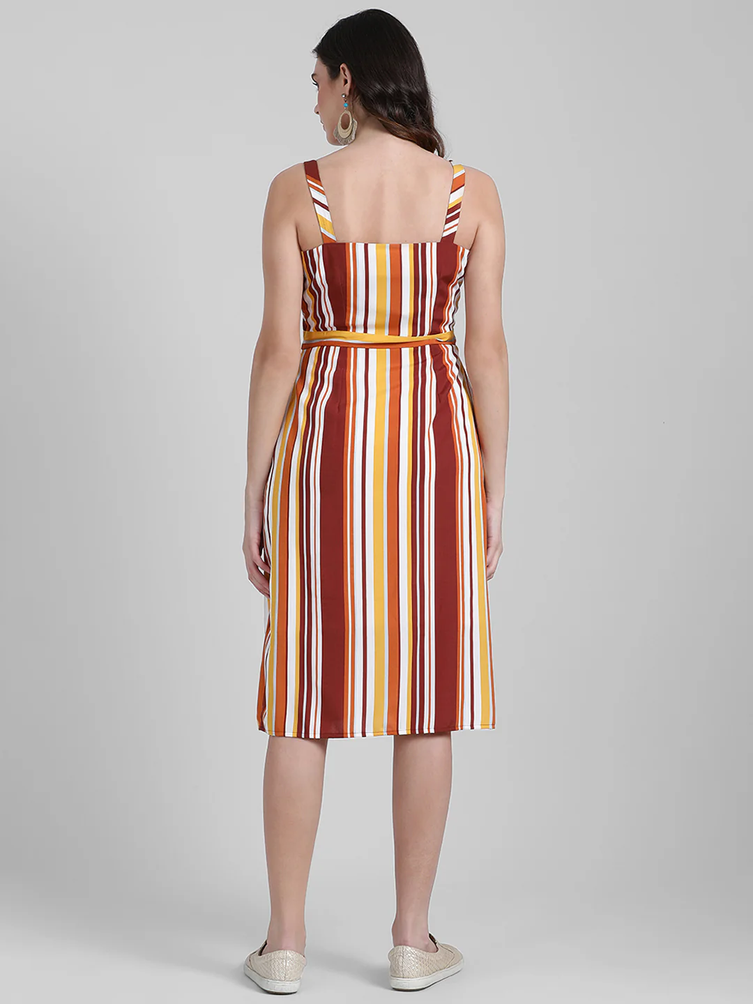 Multi Printed A-Line Dress - Image 4
