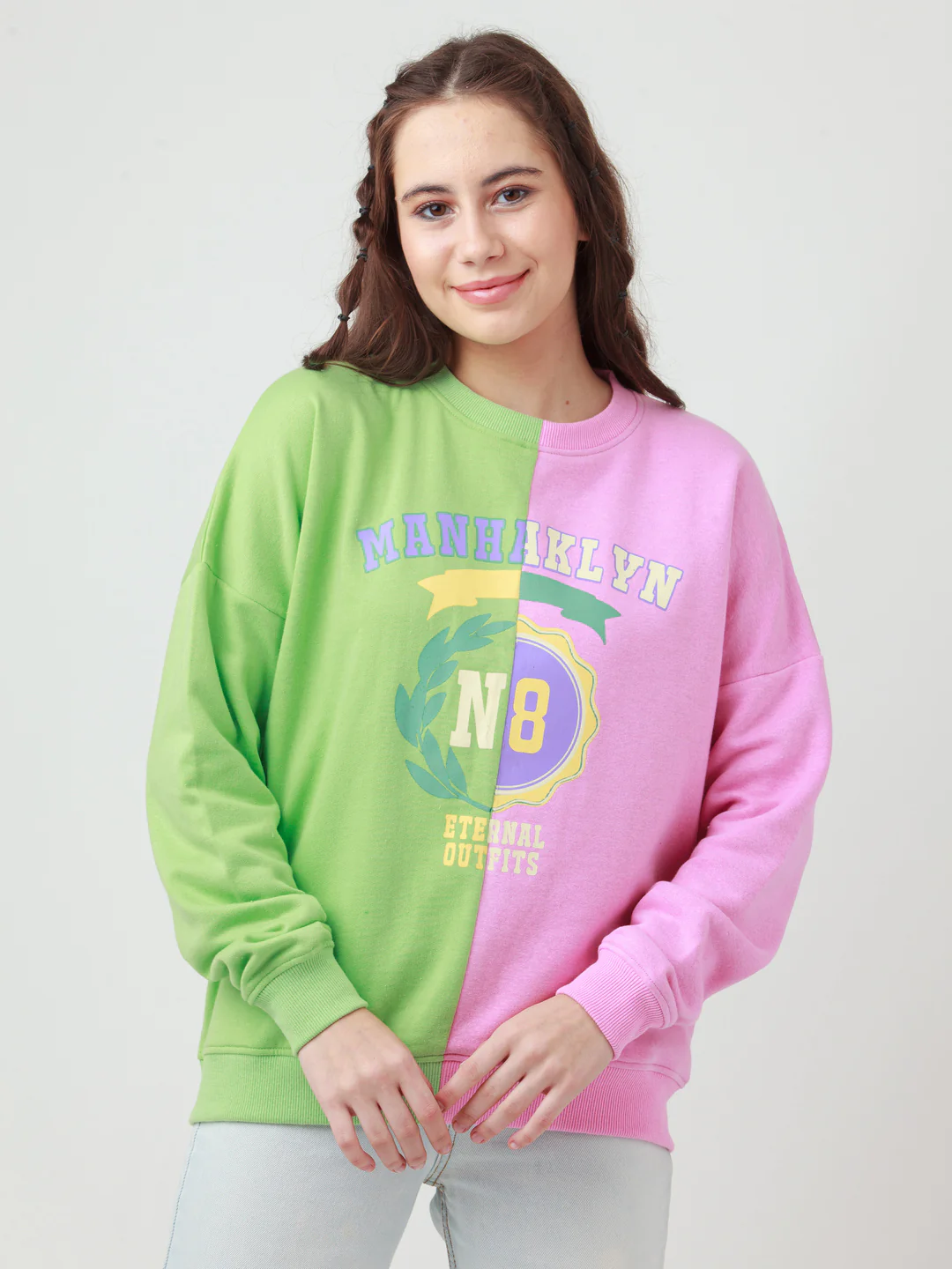 Multicolor Colourblocked Sweatshirt - Image 2