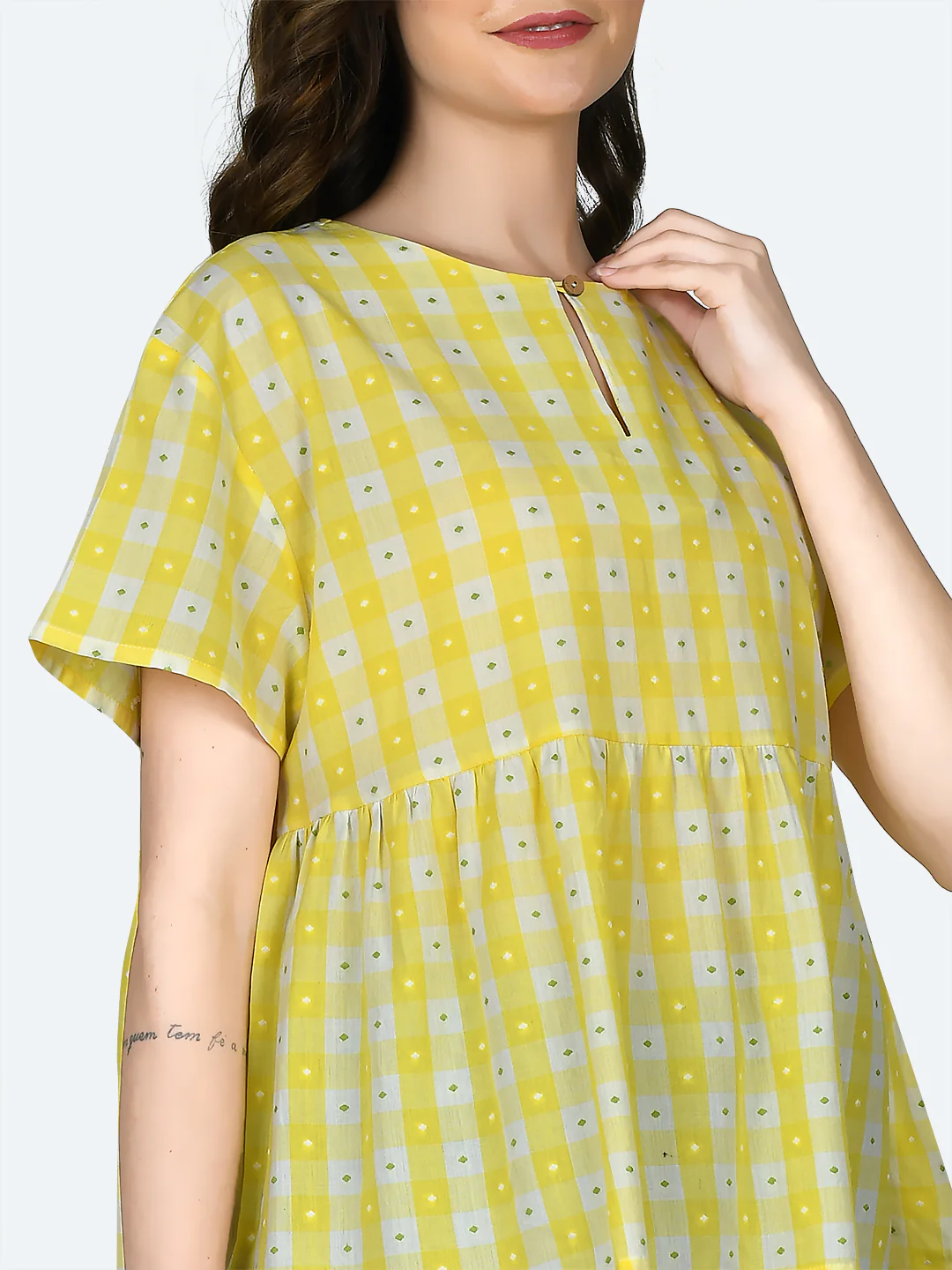 Multicolored Checked Top - Image 6
