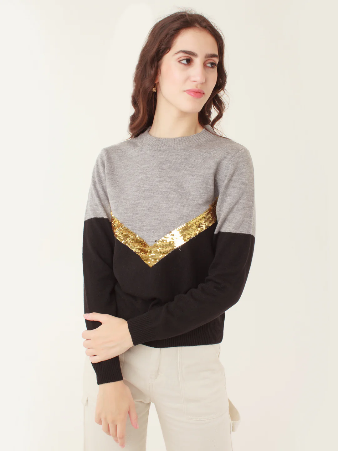 Multicolored Embellished Sweater - Image 2