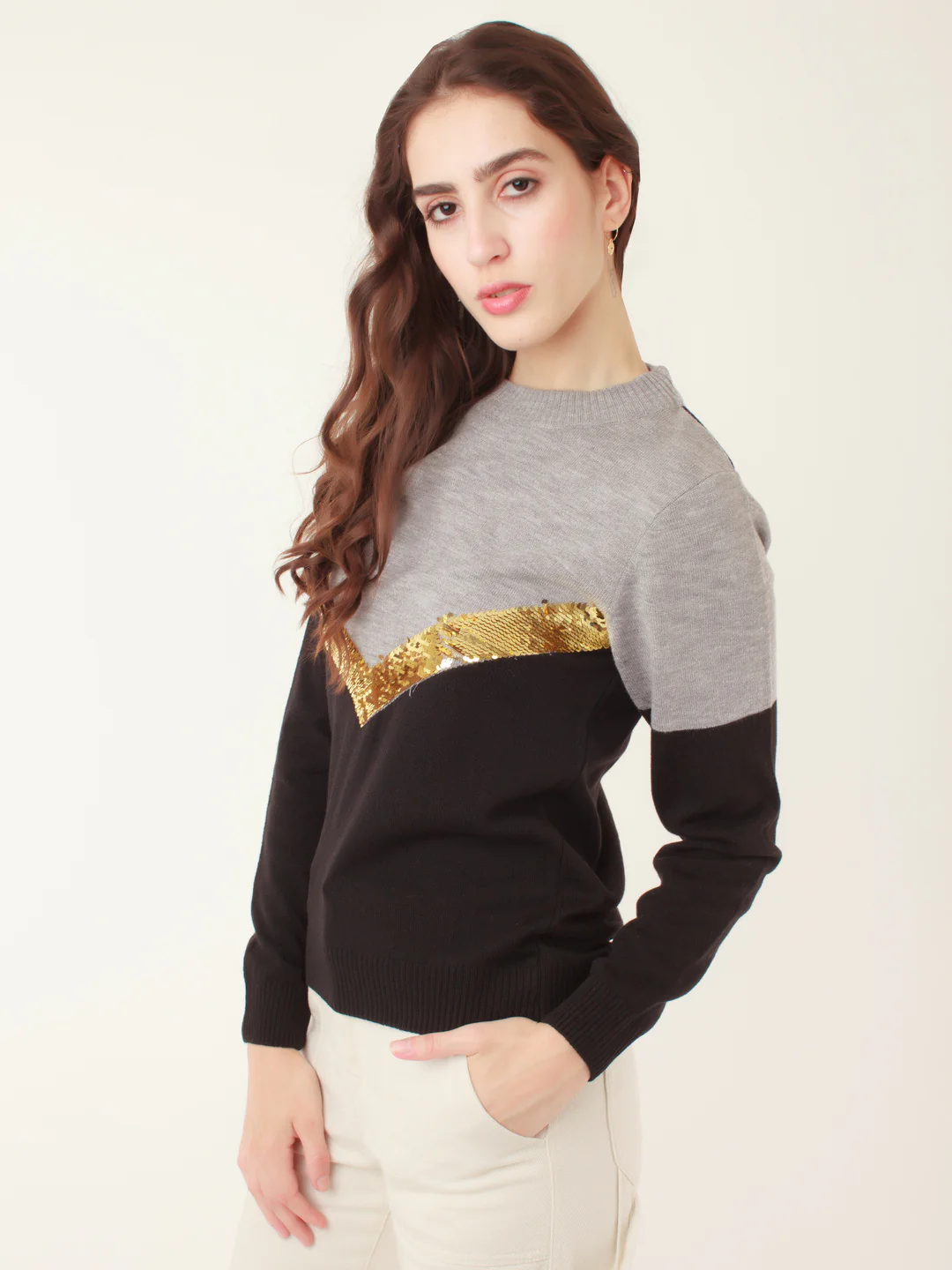 Multicolored Embellished Sweater - Image 3