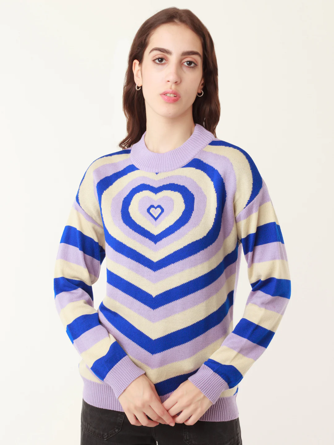 Multicolored Geometric Print Sweater - Image 3
