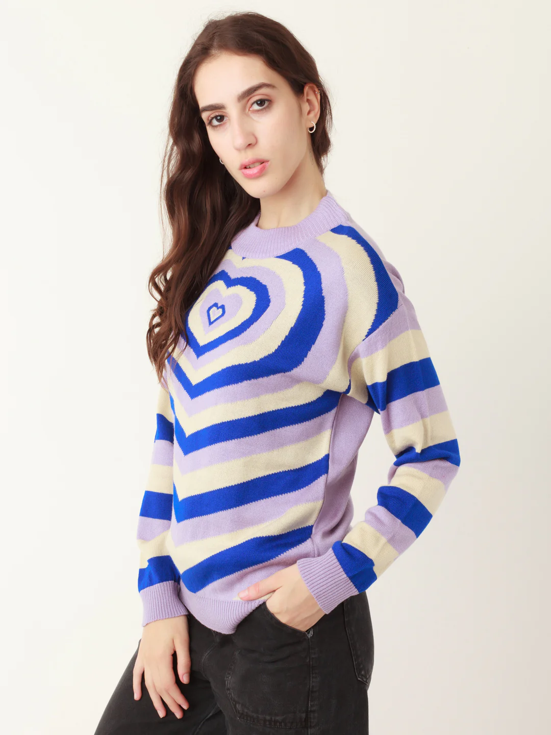 Multicolored Geometric Print Sweater - Image 4