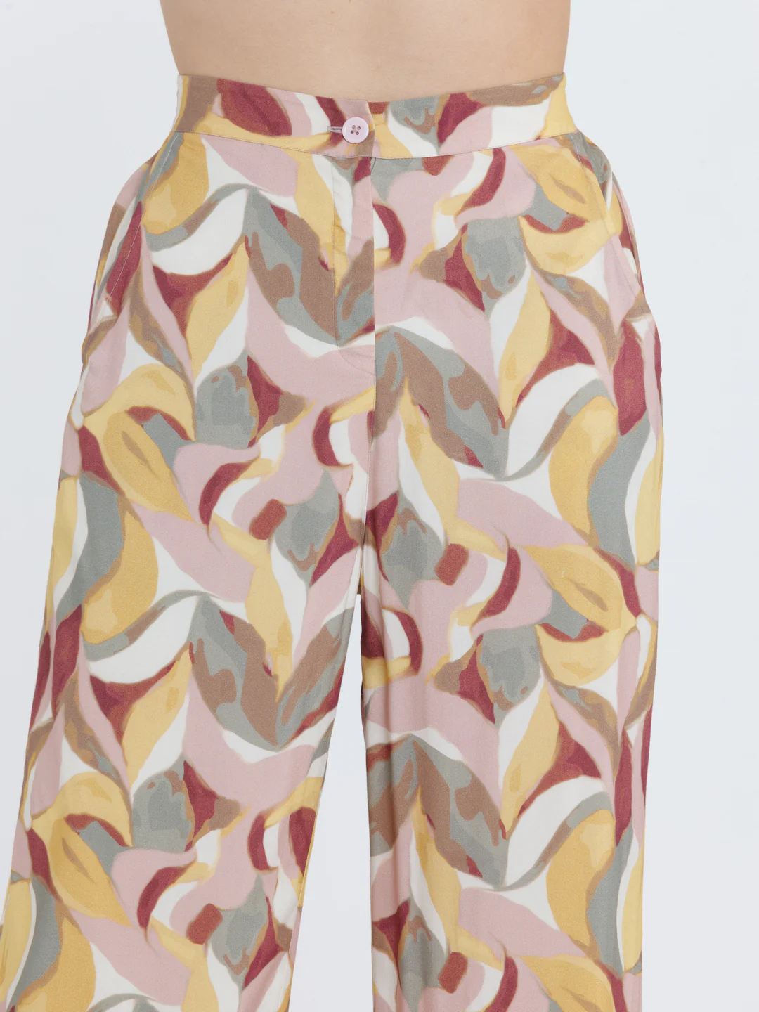 Multicolored Printed Elasticated Trouser - Image 6