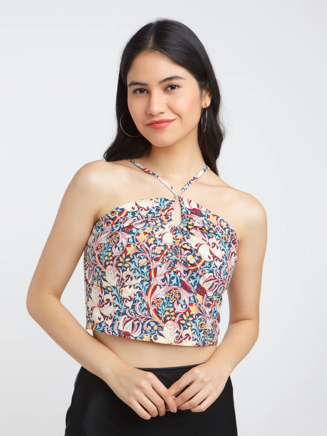 Multicolored Printed Off-shoulder Top - Image 2