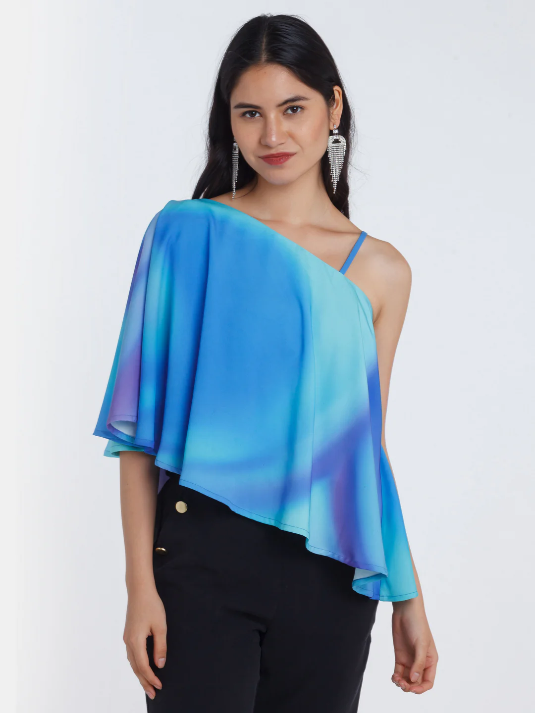 Multicolored Printed Off Shoulder Top - Image 2