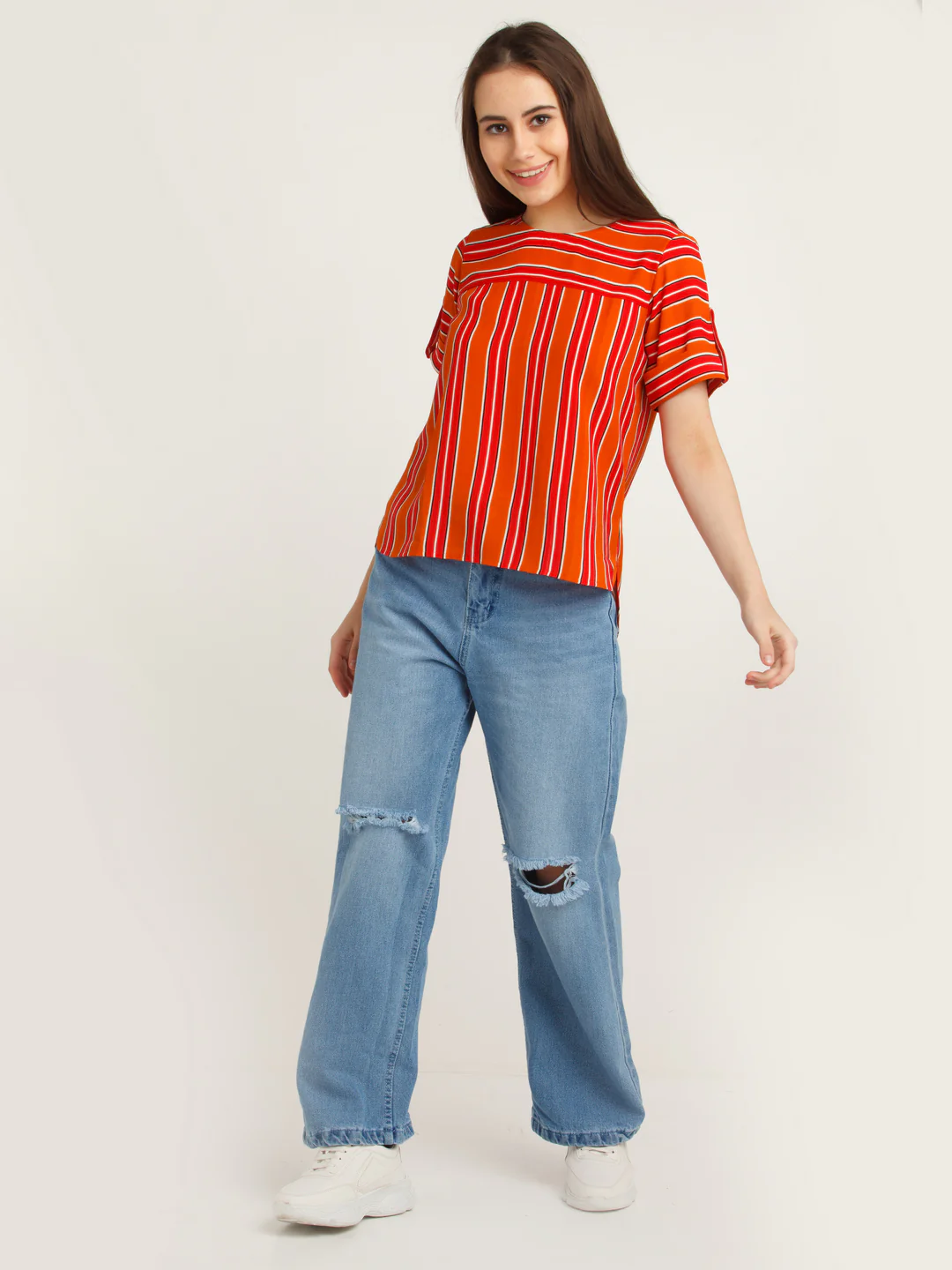 Multicolored Printed Straight Top - Image 5