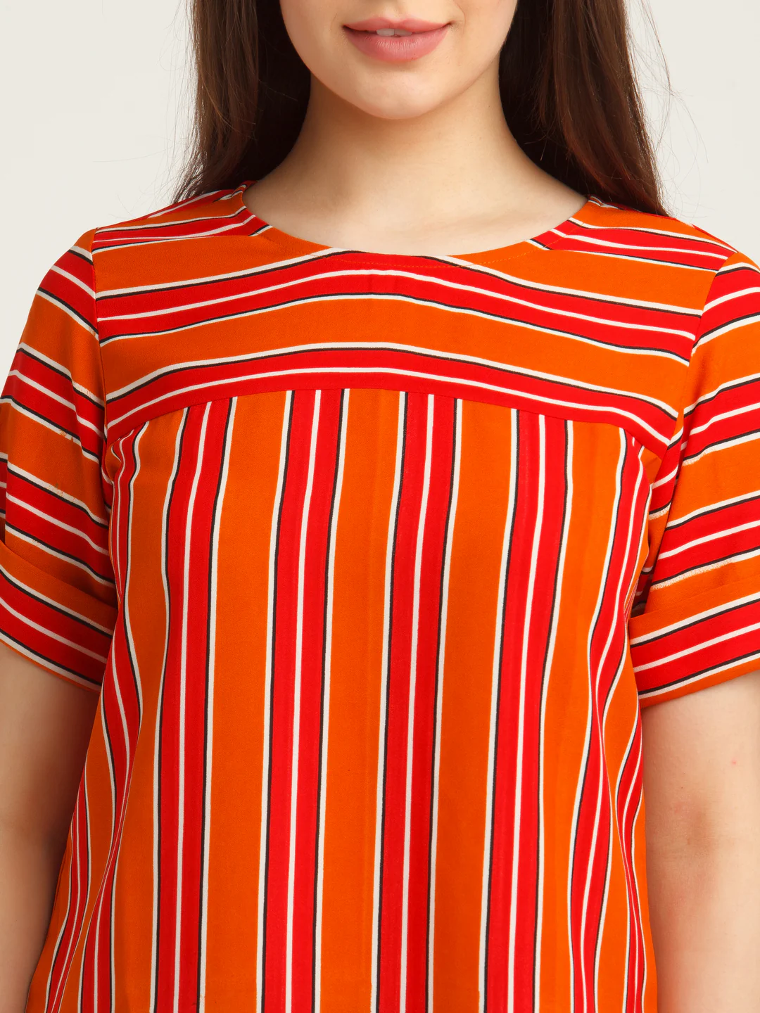 Multicolored Printed Straight Top - Image 6