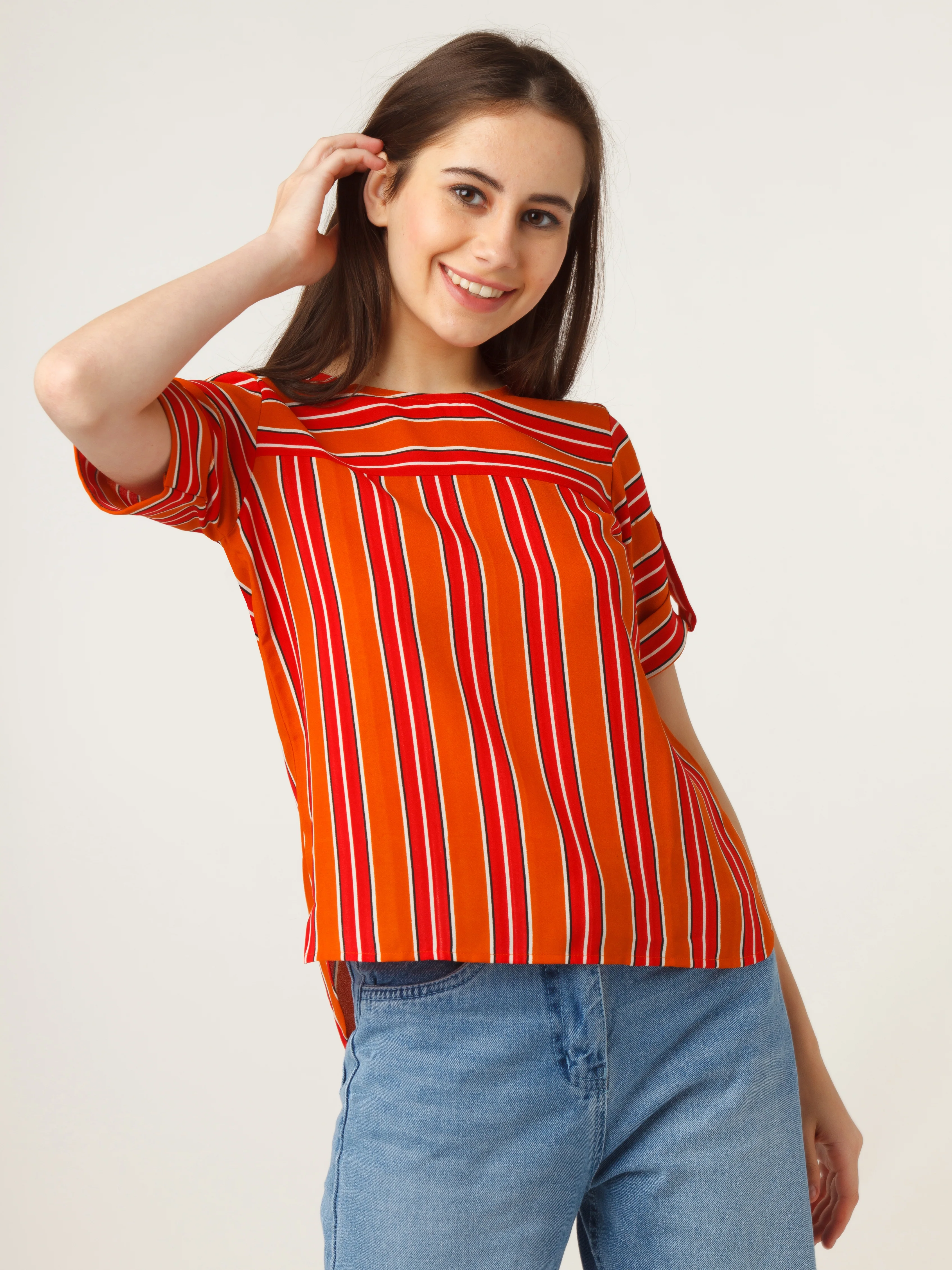 Multicolored Printed Straight Top - Image 7