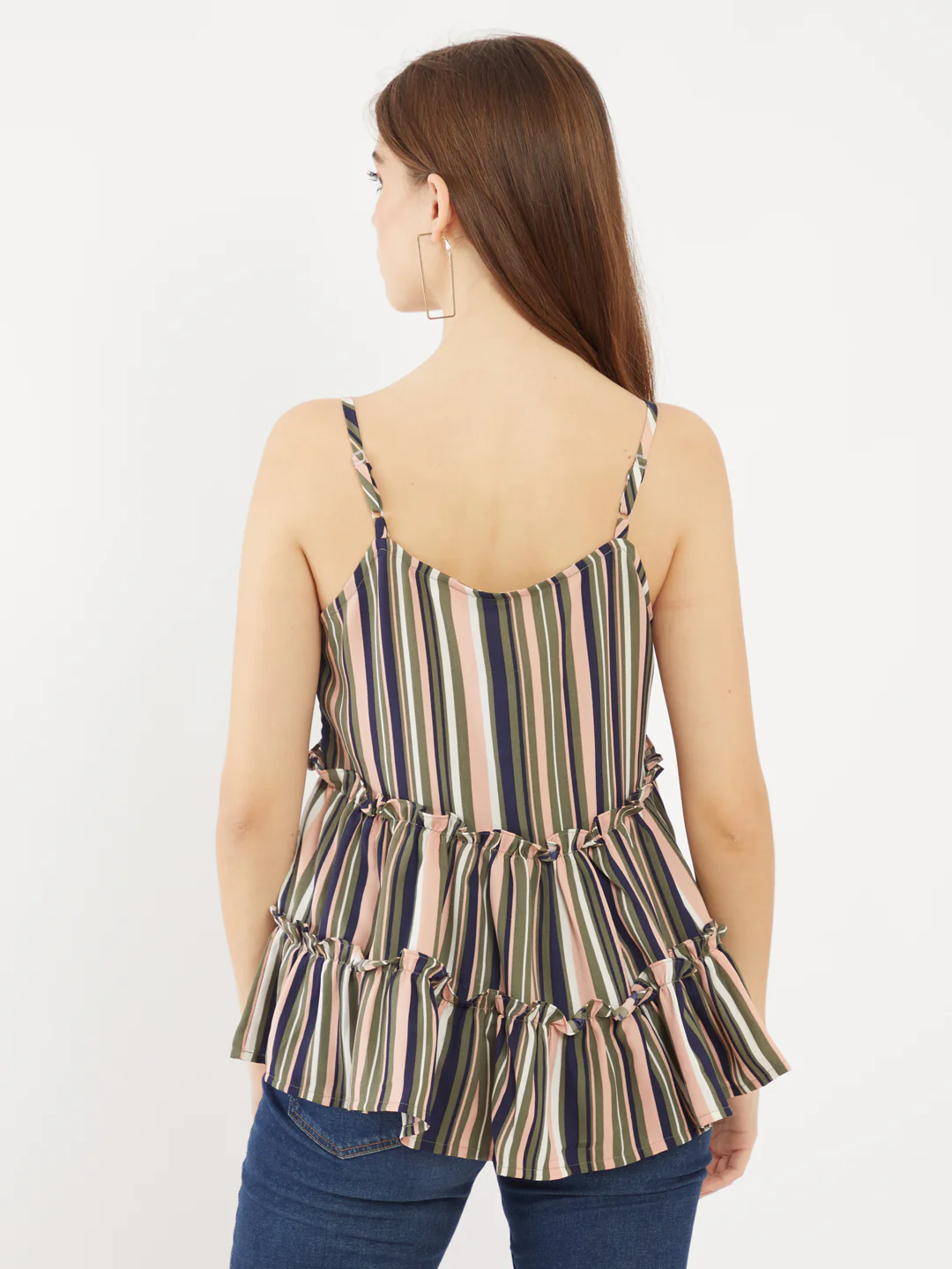Multicolored Printed Strappy Top - Image 4