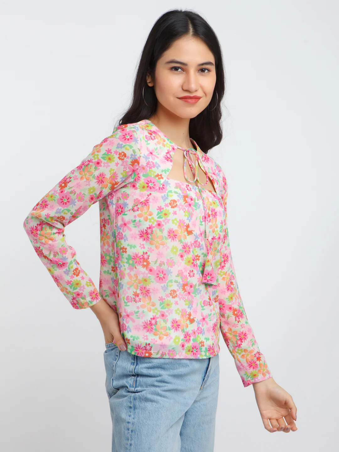 Multicolored Printed Top - Image 3