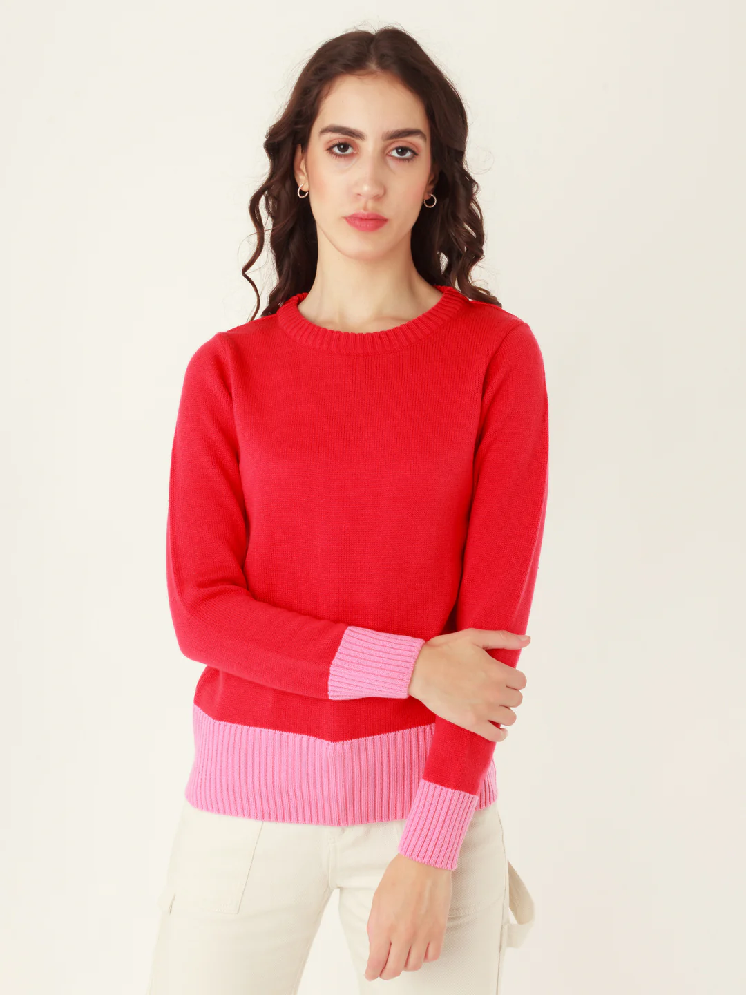 Multicolored Solid Sweater - Image 2