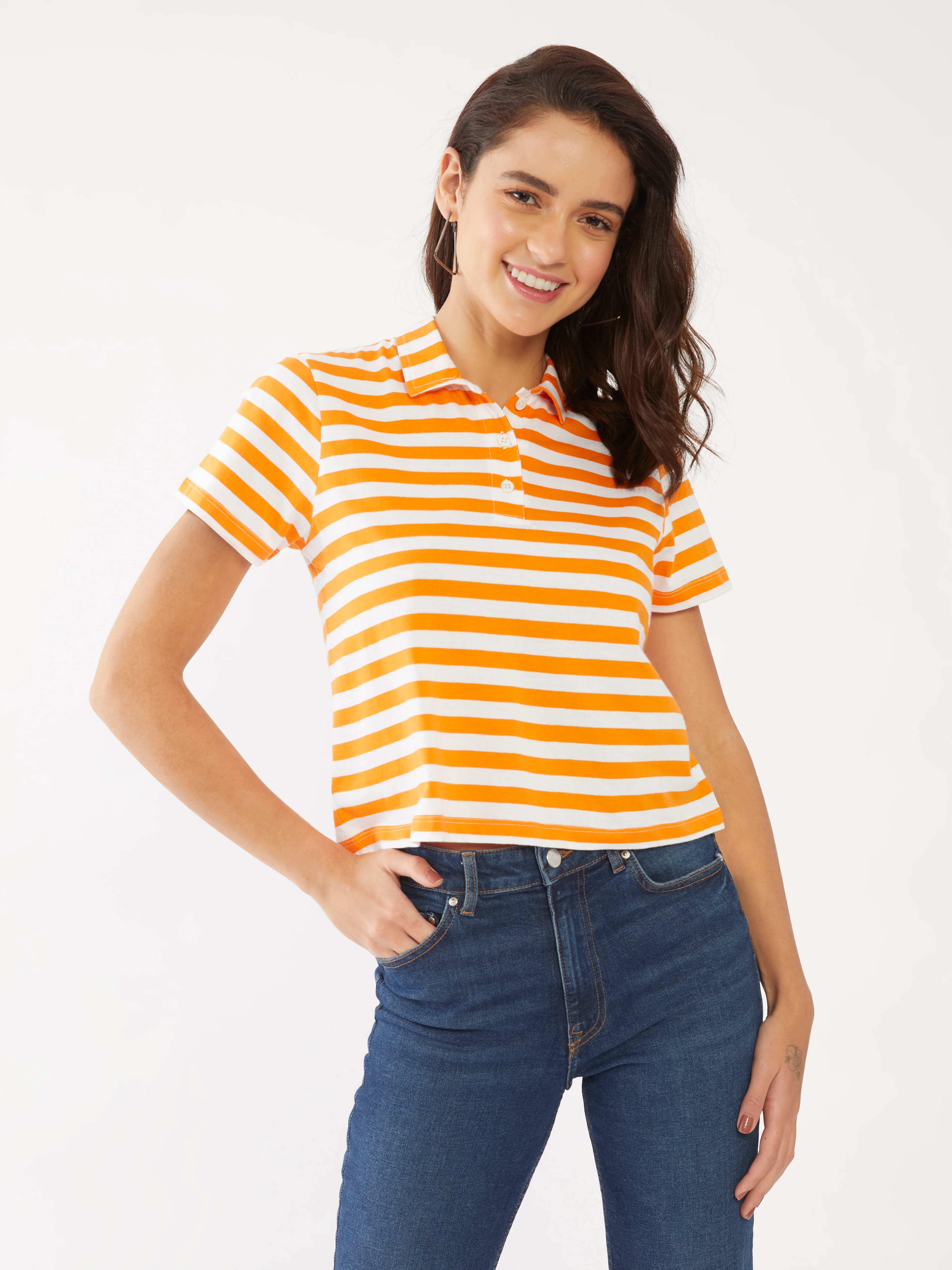 Multicolored Striped Crop Top - Image 2