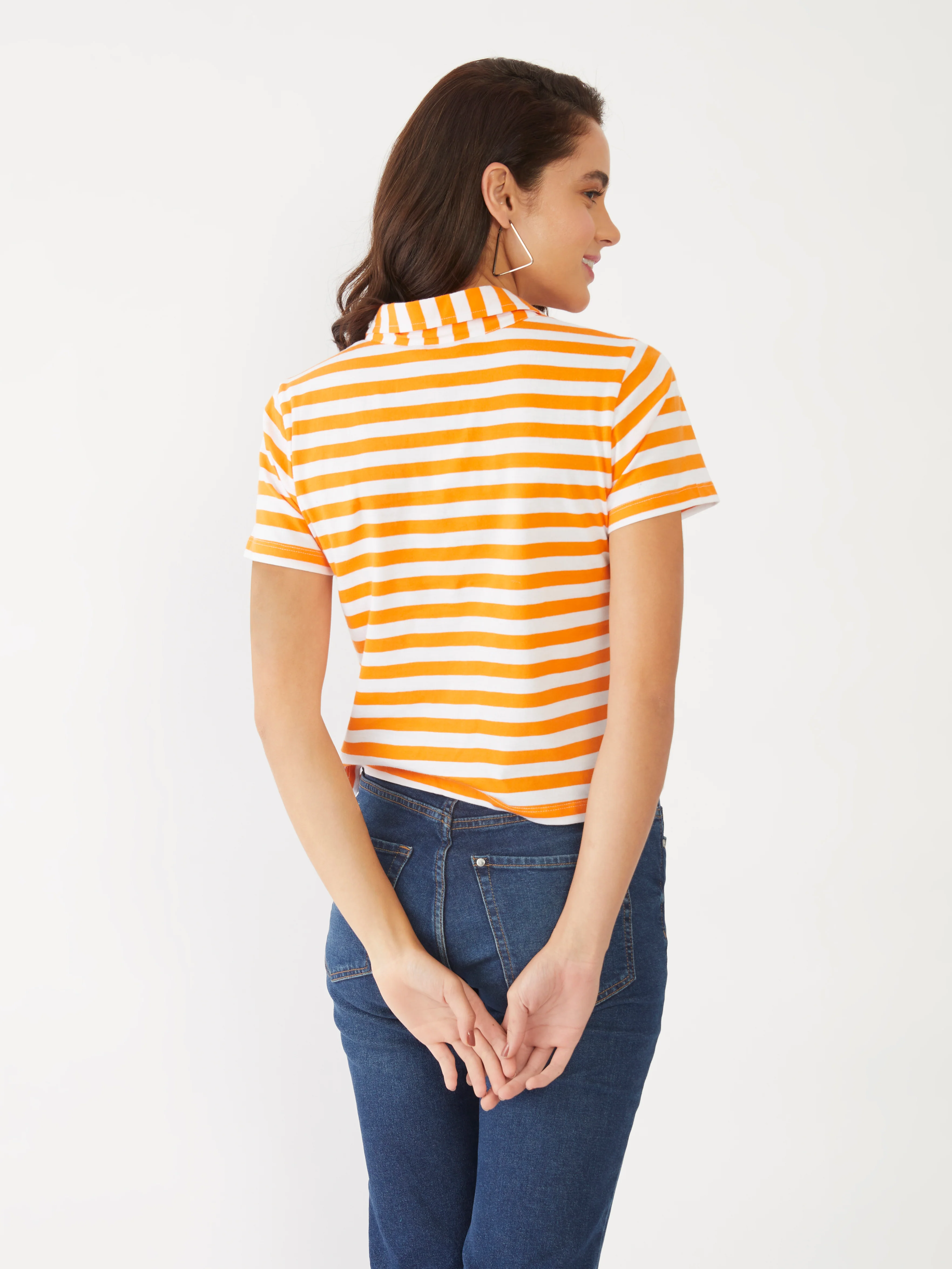 Multicolored Striped Crop Top - Image 4