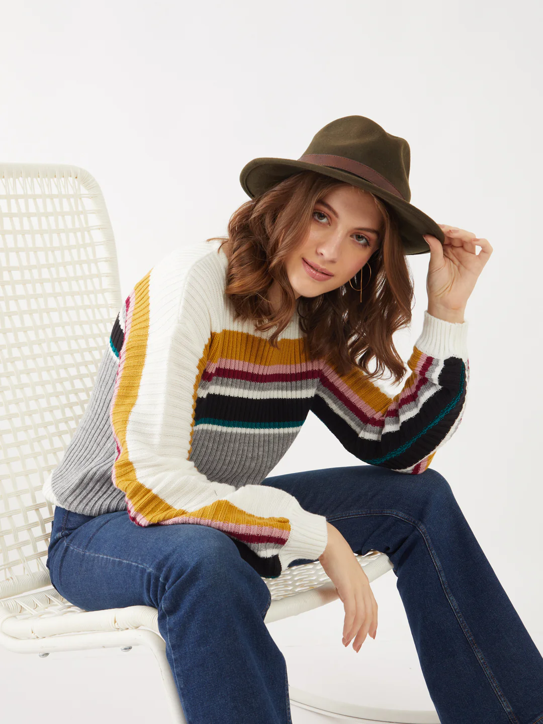 Multicolored Striped  Sweater