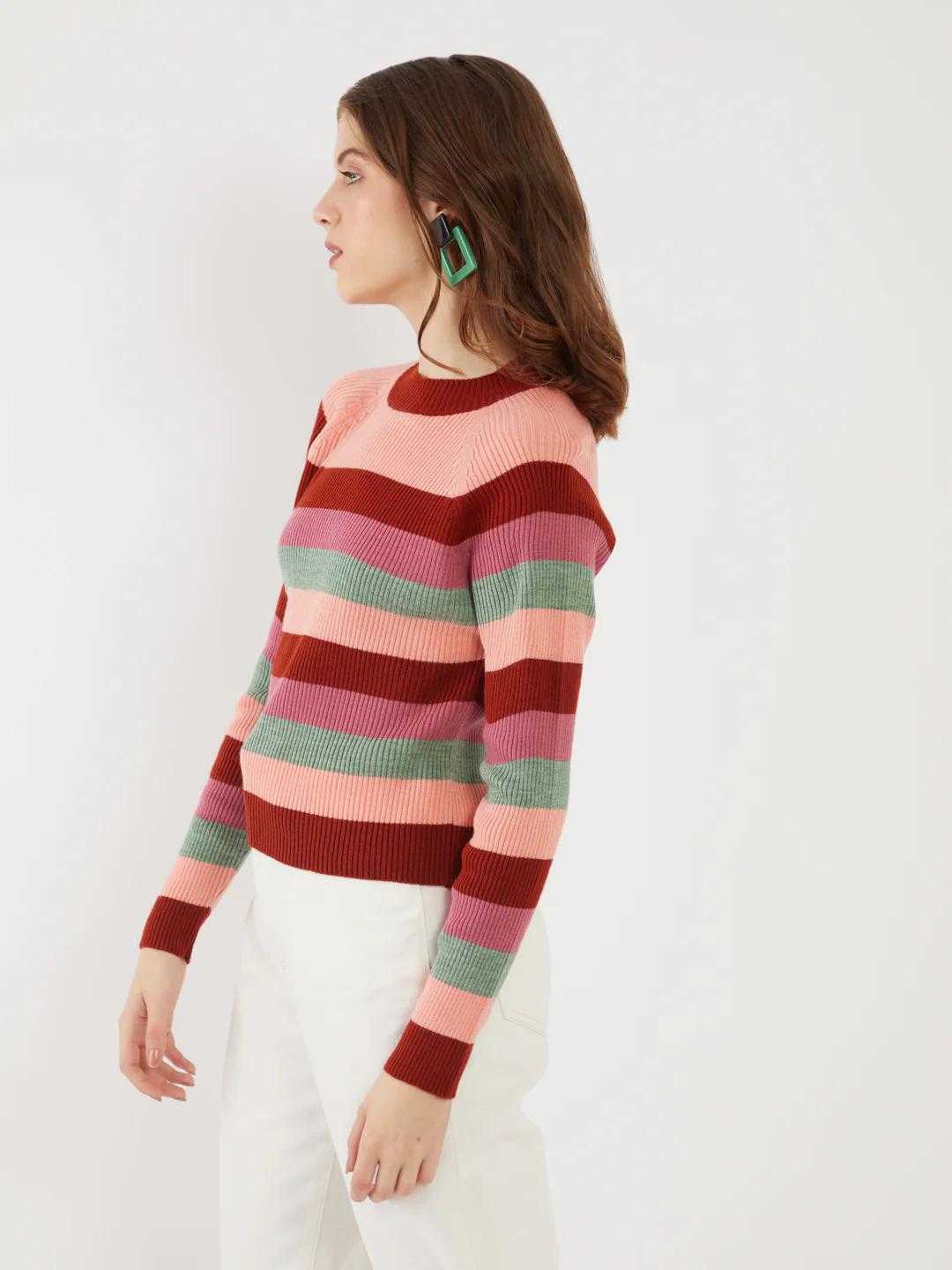 Multicolored Striped  Sweater - Image 3