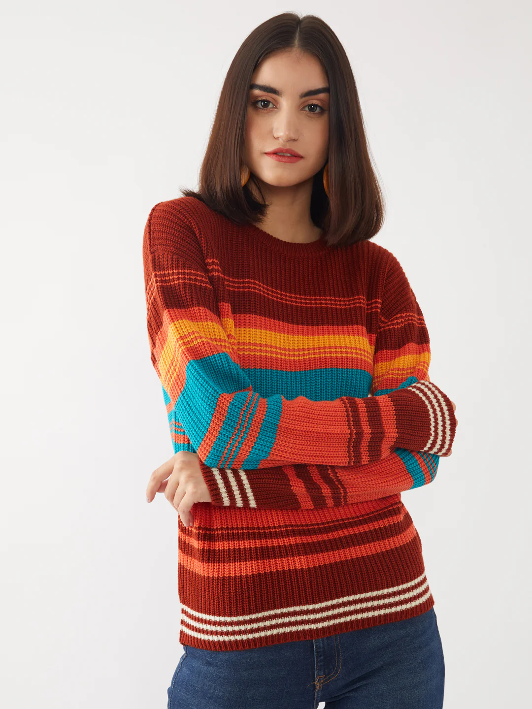 Multicolored Striped Sweater - Image 2
