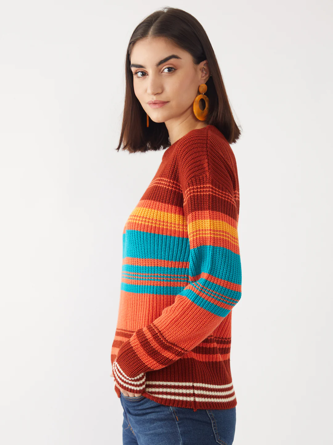 Multicolored Striped Sweater - Image 3