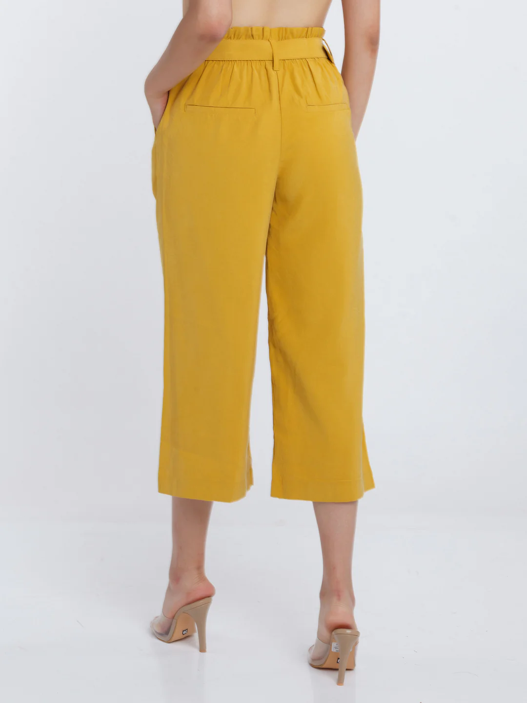 Mustard Solid Culottes - Image 4