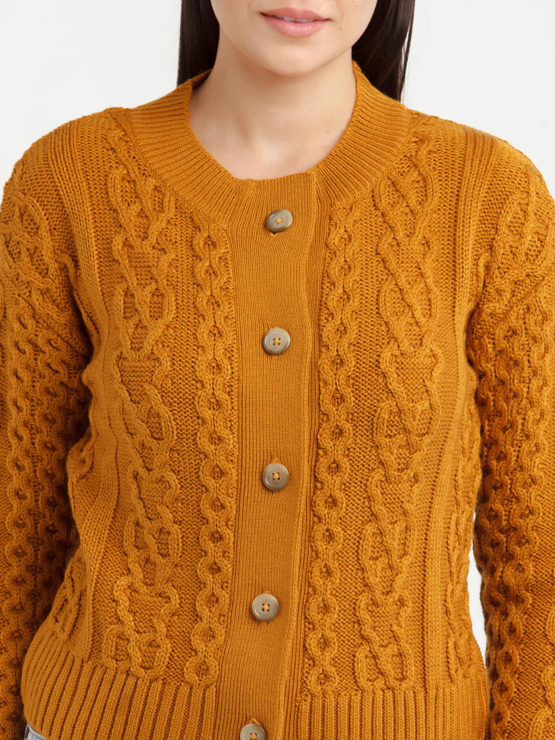 Mustard Solid Sweater - Image 6